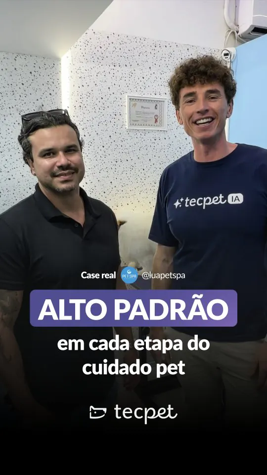 Daniel, da Lua Pet Spa, na loja
